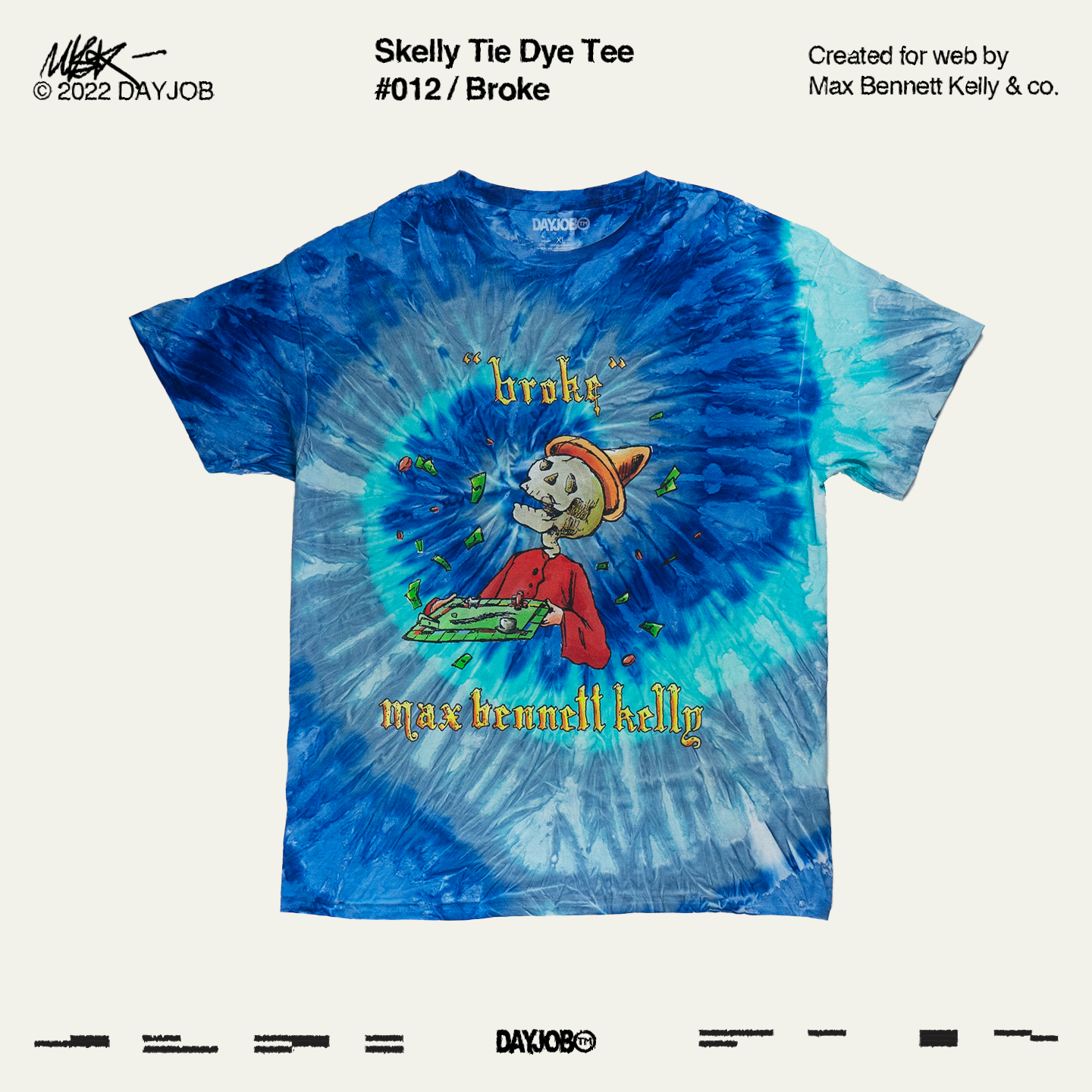 Skelly Tie Dye Tee